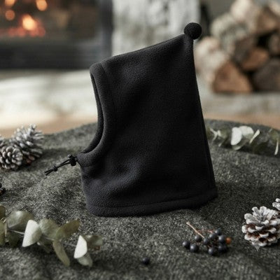 Bonnet chien polaire ultra doux cagoule hiver petit chien noir