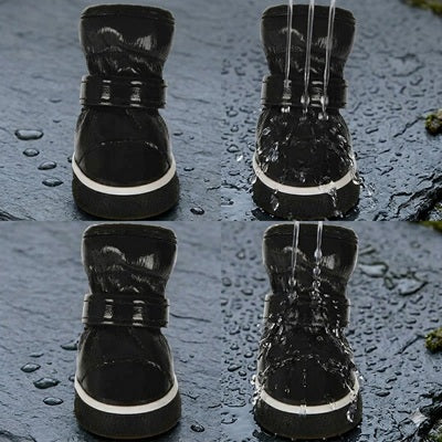 Bottes pour Chien Imperméables Noires Test Eau Pluie 4 Vues