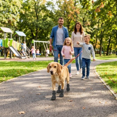 chaussures pour chien Beagle parc famille enfants laisse