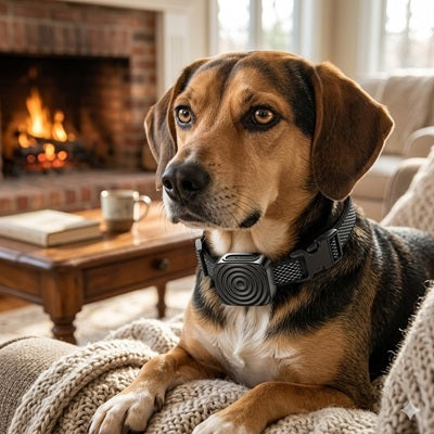 collier anti aboiement pour petit chien douceur progressive cheminée
