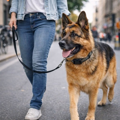 collier anti aboiements berger allemand promenade ville controle comportement