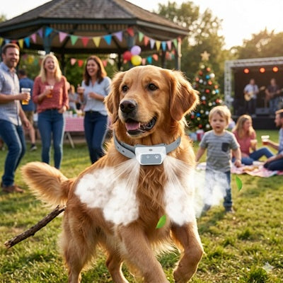 collier anti aboiements pour chien golden retriever fête extérieur spray citronnelle
