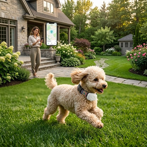 Collier anti-fugue chien GPS protection zone jardin maison sécurisée