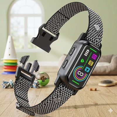 collier chien anti aboiement écran digital nylon réglable
