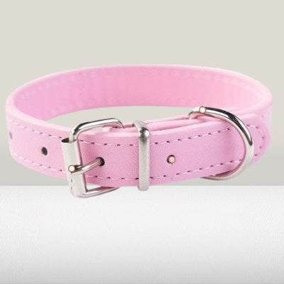 collier chien rose boucle metal detail couture premium qualite produit