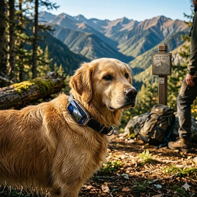 Collier GPS pour chien sans abonnement Golden randonnée montagne