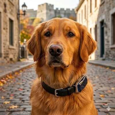 Collier GPS pour chien sans abonnement Golden vieille ville