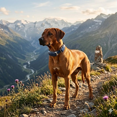 Collier GPS pour chien sans abonnement Rhodesian Ridgeback montagne randonnée