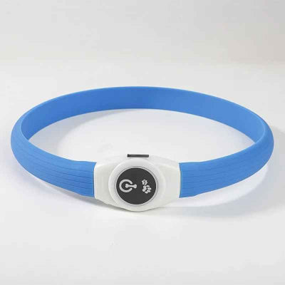 collier lumineux chien bleu led usb rechargeable produit seul