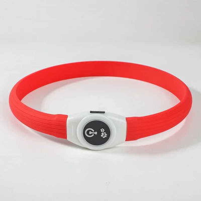 collier lumineux chien rouge led usb rechargeable produit-seul 