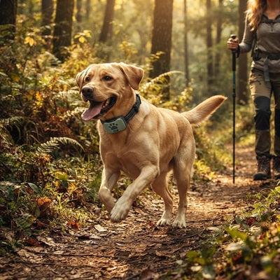 Collier pour chiens anti-aboiement Labrador randonnée forêt