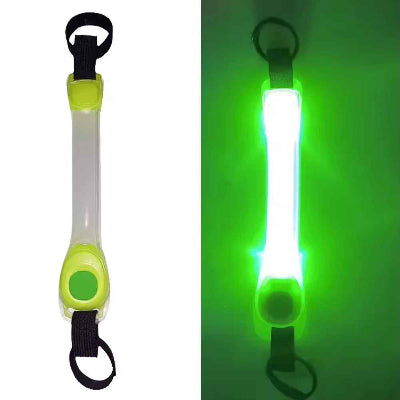 colliers lumineux pour chiens vert jaune led bande reflechissante clip securite nuit