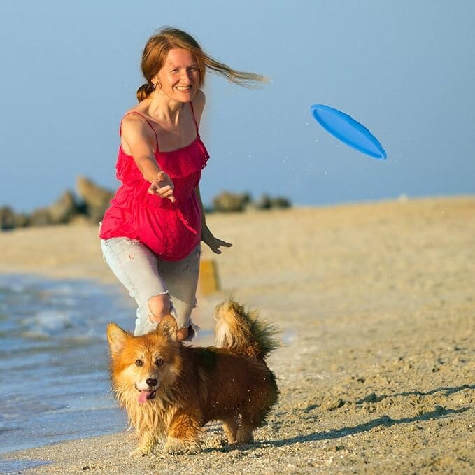 Frisbee pour Chien - FlyDog™ - Bleu - Libre & Poilu