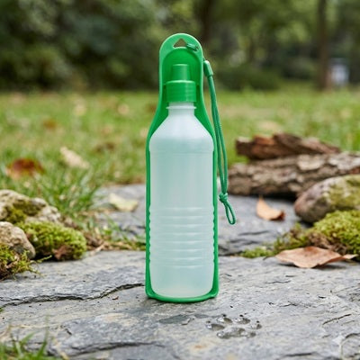 gourde chien portable verte randonnée nature étanche