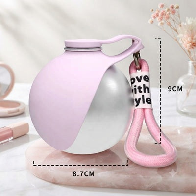 Gourde de Voyage pour Chien 285 ml Rose Silicone Dimensions