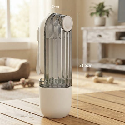Gourde gamelle chien 2 en 1 dimensions 7 cm 21 cm compact