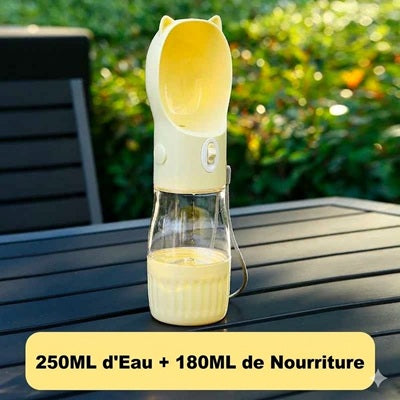 Gourde pour chien jaune 250ml eau 180ml nourriture oreilles chat