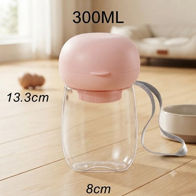 Gourdes pour Chiens Rose 300 ml 13 cm Bouteille Portable Bol