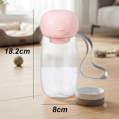 Gourdes pour Chiens Rose Dimensions 18 cm Bouteille Portable Bol