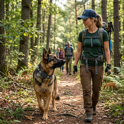 GPS chien sans abonnement Berger Allemand randonnée forêt groupe randonneurs