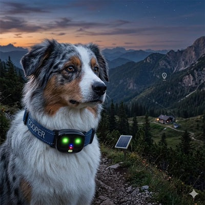 GPS pour chien sans abonnement berger australien montagne nuit Cooper