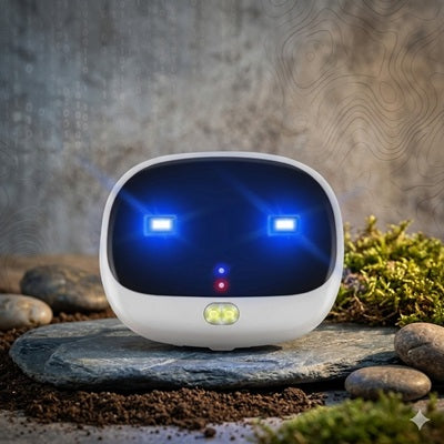 GPS pour chien sans abonnement tracker blanc LED bleu pierres