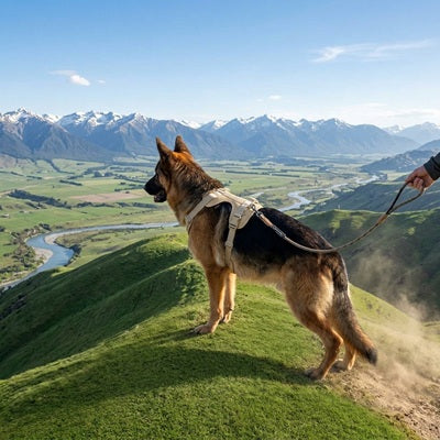 Harnais chien à enfiler Berger Allemand montagne randonnée laisse
