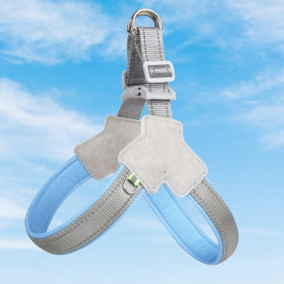 harnais chien bleu ergonomique respirant securite