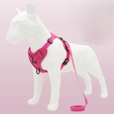 harnais pour chien rose ajustable respirant laisse assortie qualite premium