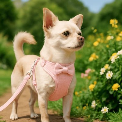 harnais pour petit chien petite taille exterieur securise rose