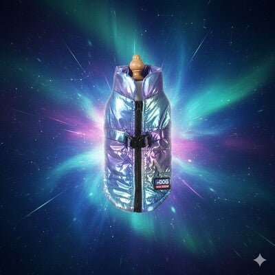 impermeable chien holographique reflechissant premium design moderne innovant