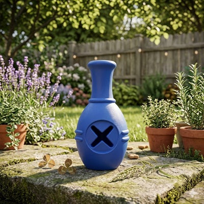 jouet chien kong bleu distributeur friandises jardin lavande extérieur