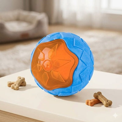 jouets pour chien balle TPR distributeur de friandises intérieur bleu orange