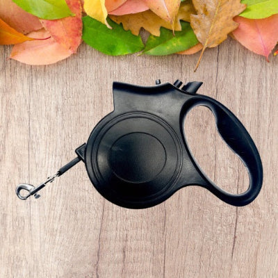 laisse  chien enrouleur noire resistante chiens actifs