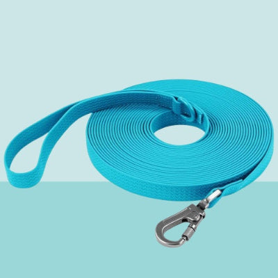 longe-chien-bleu-turquoise-entrainement-rappel-mousqueton
