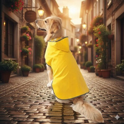 manteau impermeable pour chien jaune ville qualite premium accessoire canin