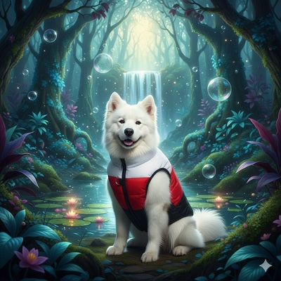 manteau pour petit chien rouge noir akita spitz impermeable leger