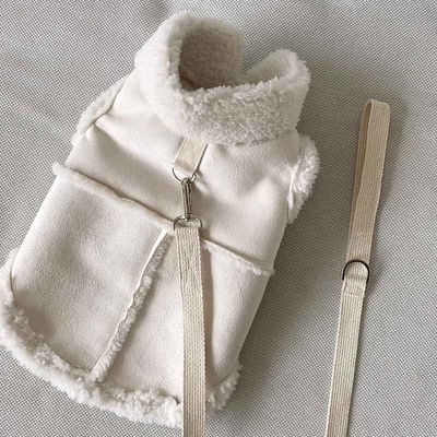 manteaux petits chiens blanc fourre hiver luxe chaud elegant premium