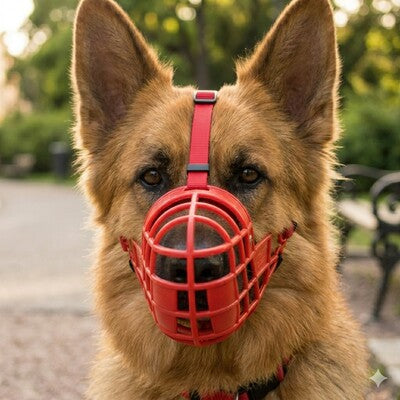 museliere berger allemand rouge panier plastique confortable securisee ajustable respirante