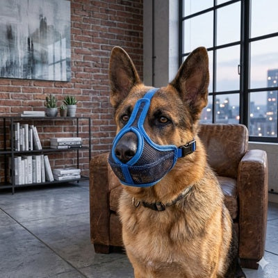 museliere bouledogue francais bleue berger allemand interieur loft respirante confortable securite