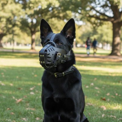 museliere cage berger allemand noir exterieur securite