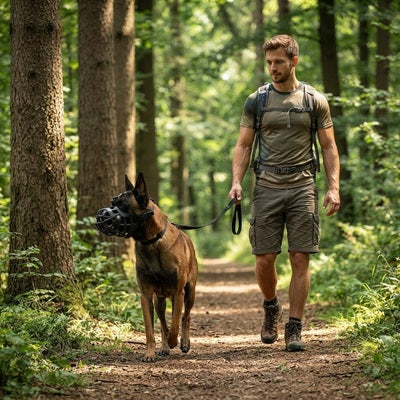 museliere-cage-pour-berger-malinois-foret-randonnee-homme-sac-dos