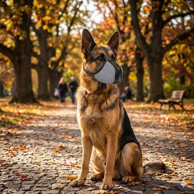 museliere chien berger allemand parc automne promenade securite confort respirante