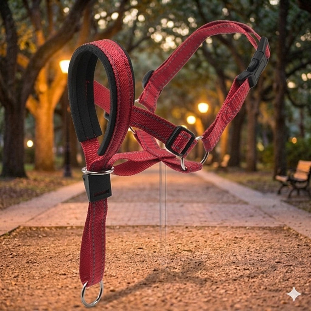 museliere chien rouge ajustable boucles details produit parc