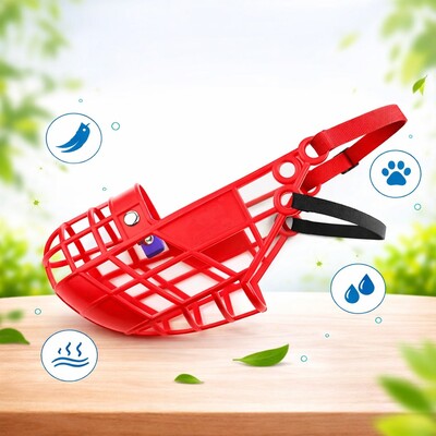 museliere panier plastique respirante confortable securisee ajustable rouge