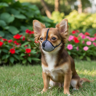 museliere petit chien chihuahua jardin fleurs respirante maille confortable ajustable
