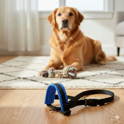 museliere pour chien bleue labrador confortable respirante securite premium ajustable interieur