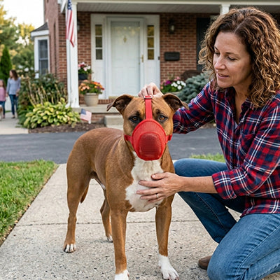 museliere pour chien rouge boxer proprietaire exterieur maison ajustement confortable