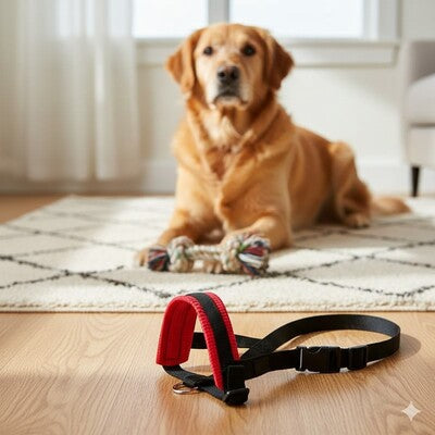 museliere pour chien rouge labrador confortable respirante securite premium ajustable interieur