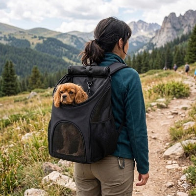 sac a dos chien randonnee montagne noir cocker femme